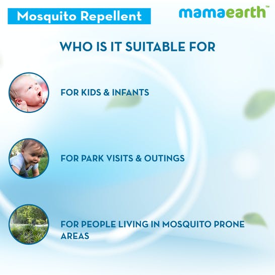 Mamaearth Natural Anti Mosquito Body Roll On For Kids with Citronella Eucalyptus & Lemongrass Oil | Grocsy