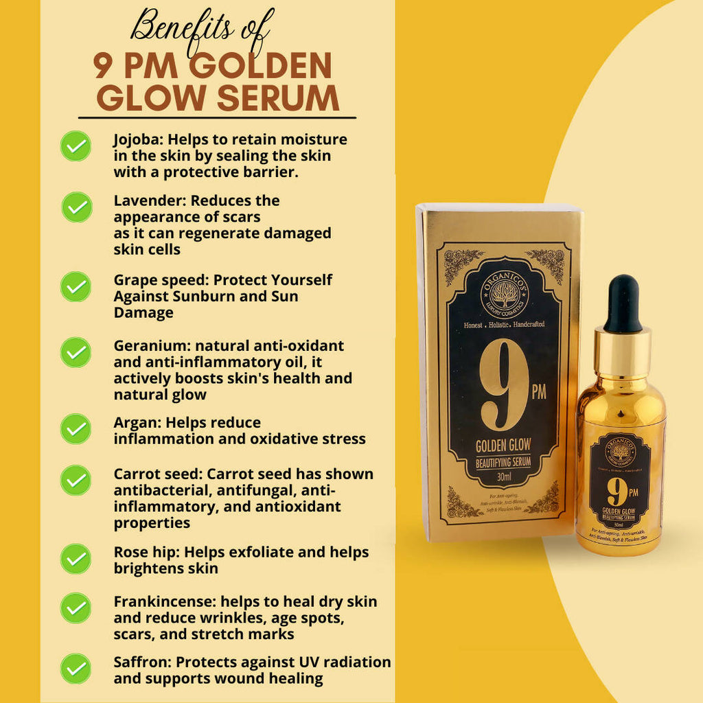 Organicos 9 PM Golden Glow Serum | Grocsy
