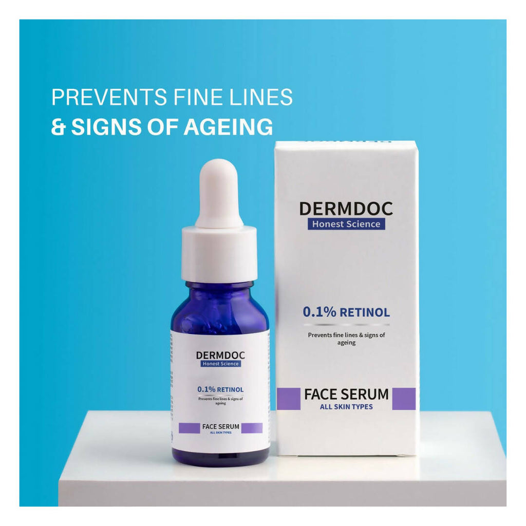 Dermdoc 0.1% Retinol Face Serum, Anti Ageing For All Skin Types | Grocsy