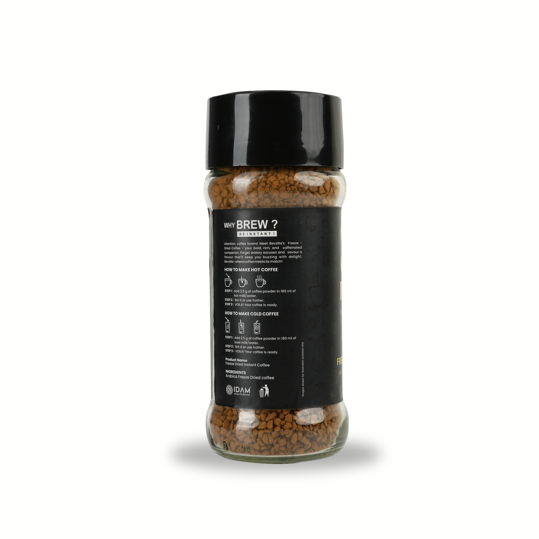 Bevzilla Gold Brew Instant Freeze Dried Coffee Powder | Grocsy