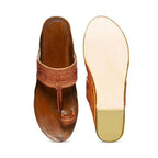 Stepsoft Brown Leather Kolhapuri Chappals For Men – Wedding & Ethnic Wear | Grocsy