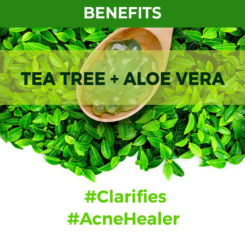 Nykaa Skin Secrets Indian Rituals Tea Tree + Aloe Vera Sheet Mask For Clear & Moisturised Skin | Grocsy