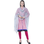 A R Silk White Color Regular Dupatta Cota Cotton Dupattas and Chunnis | Grocsy