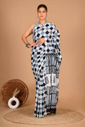 Exclusive Collection White Multi Beautiful Mulmul Cotton Saree | Grocsy
