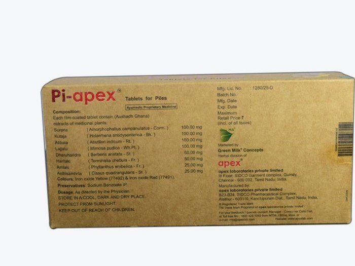 Apex Ayurvedic Pi-Apex Tablet | Grocsy