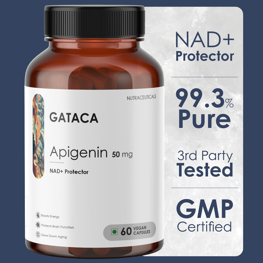 GATACA Apigenin - 50 mg Capsules for Better Sleep, More Focus, More Life | Grocsy