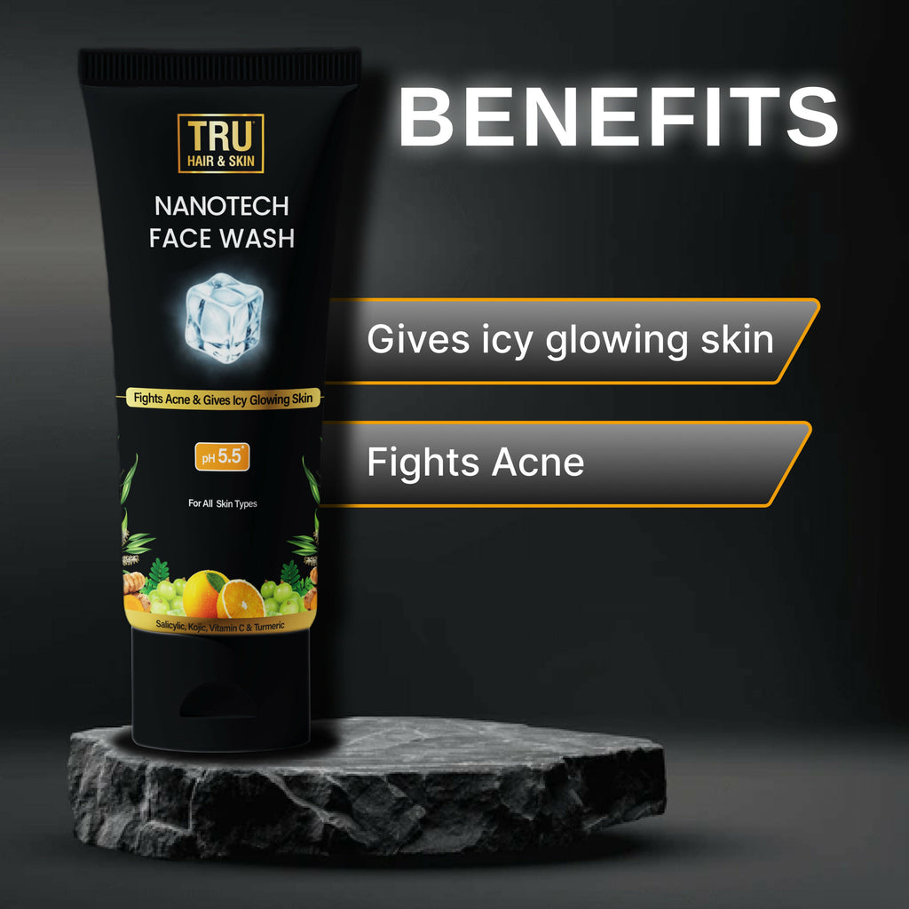Tru Hair & Skin Nanotechnology Facewash For Sensitive-Acne Prone Skin | Grocsy