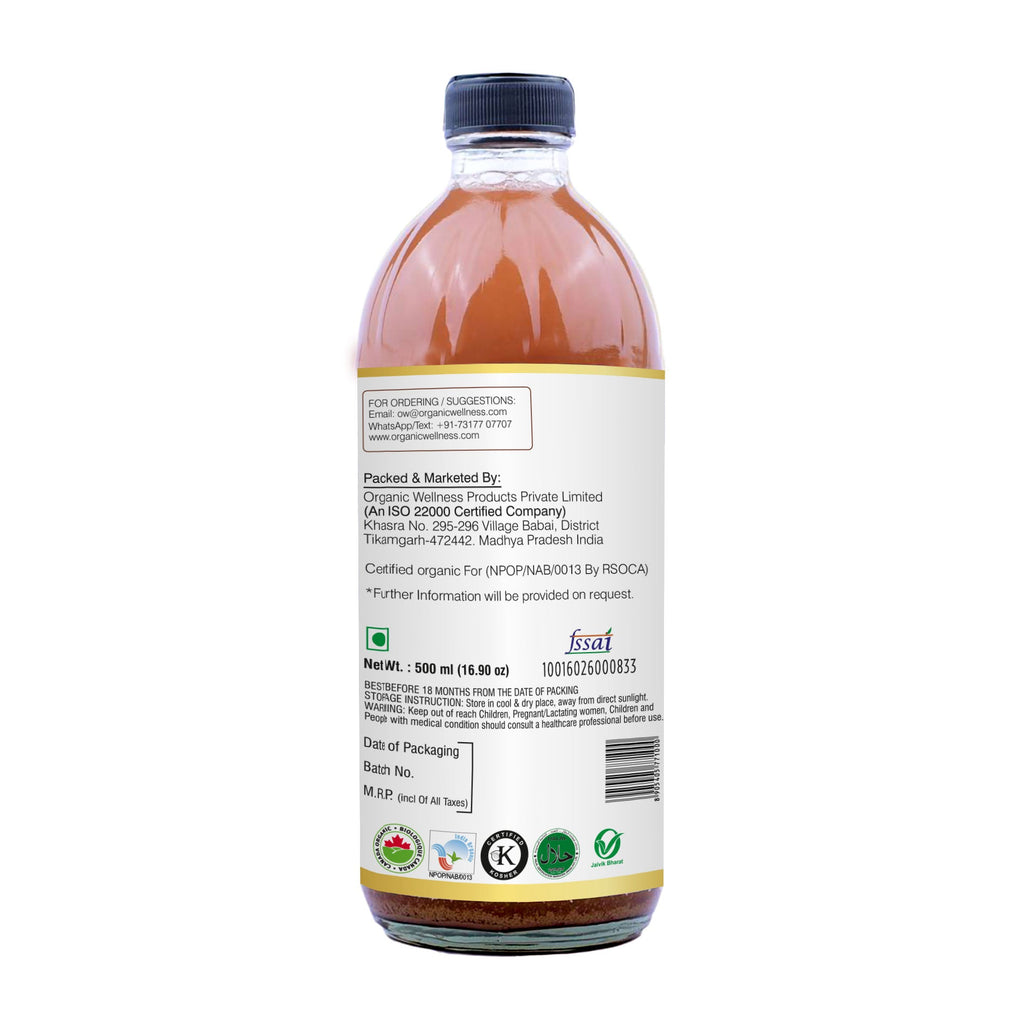 Organic Wellness Apple Cider Vinegar with Mother, Cinnamon & Fenugreek | Grocsy