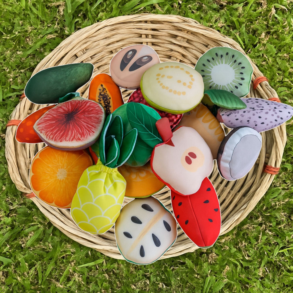 The Small Wonderland Pretend Play Fruits- 18-Piece Pretend Play Fruits Set | Grocsy