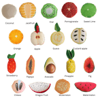 The Small Wonderland Pretend Play Fruits- 18-Piece Pretend Play Fruits Set | Grocsy