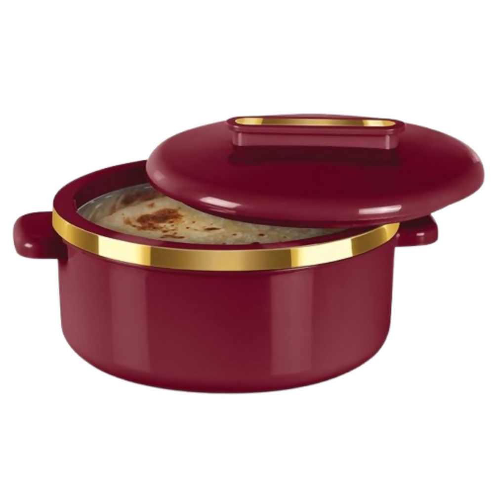 Milton Curve 2500 Inner Stainless Steel Casserole - Maroon | Grocsy