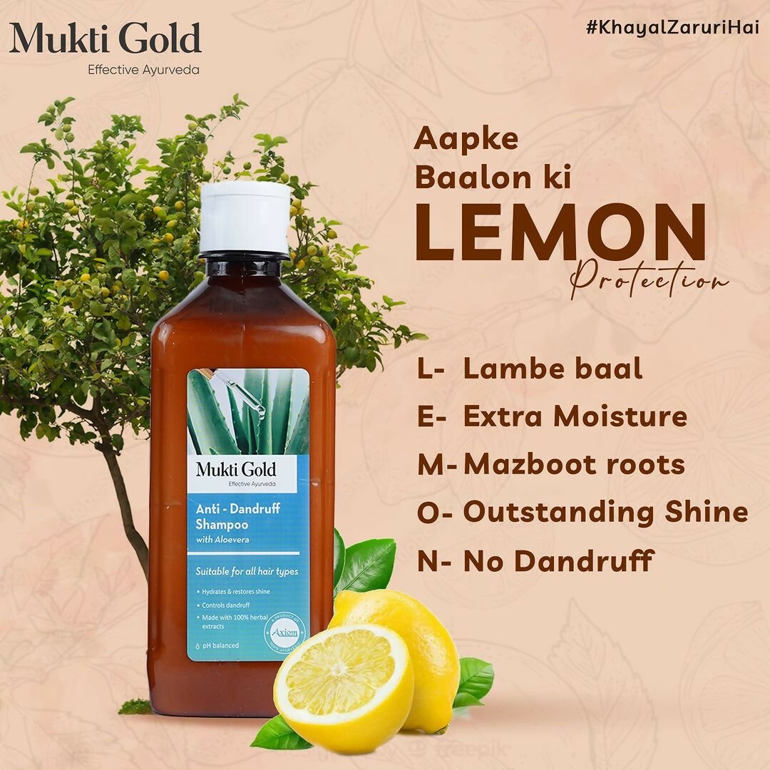 Axiom Mukti Gold Anti Dandruff Shampoo | Grocsy