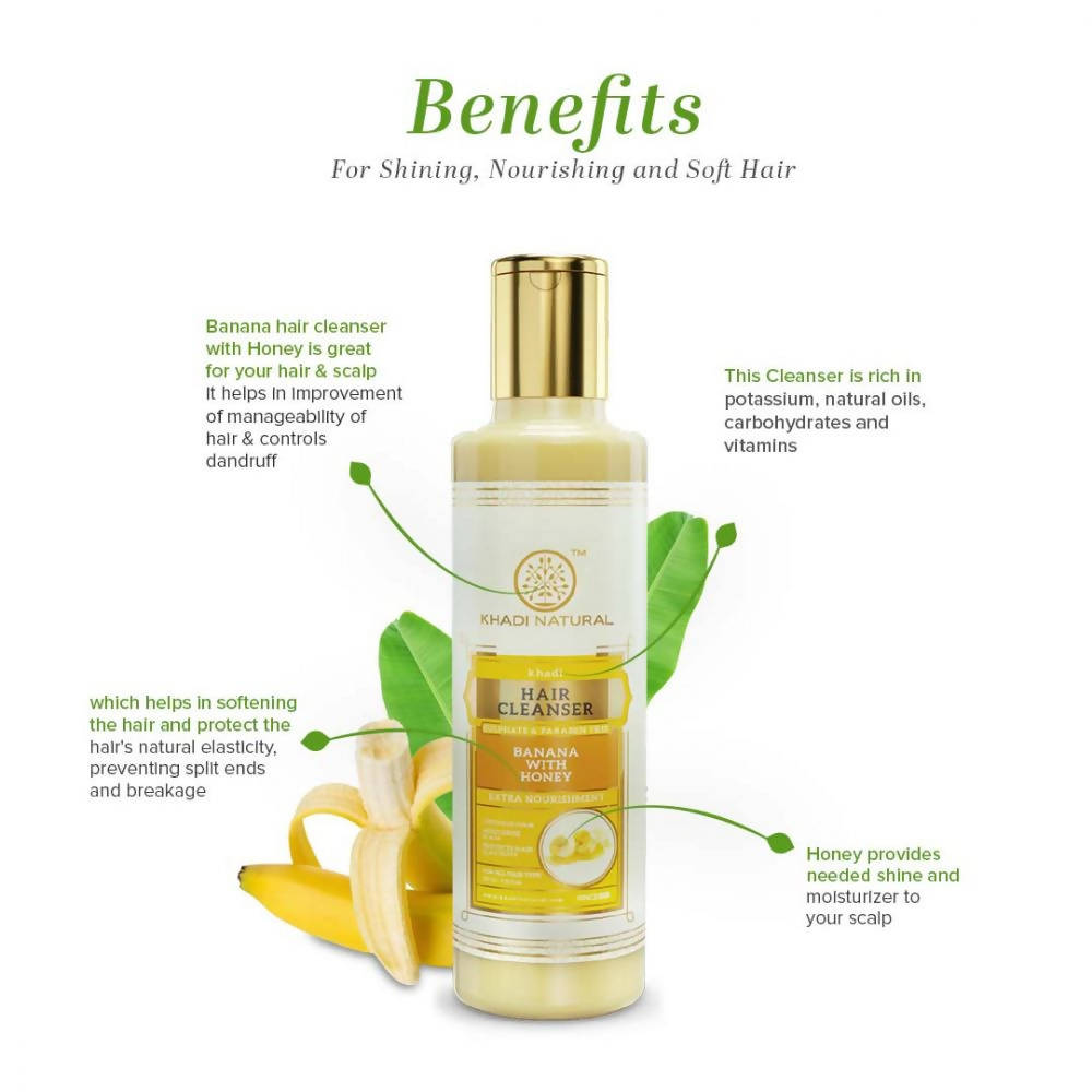Khadi Natural Banana With Honey Hair Cleanser | Grocsy