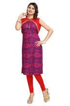 Snehal Creations Pure Purple Jacket Style Printed Sleeveless Kurti For Daily Wear | Grocsy