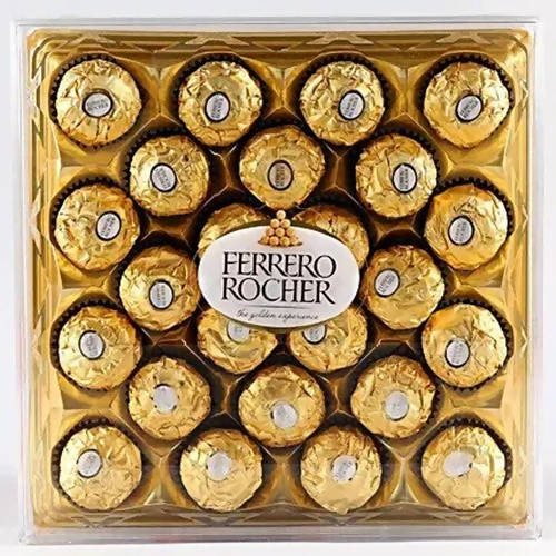 Two Pearl Rakhis & Ferrero Rocher Box | Grocsy