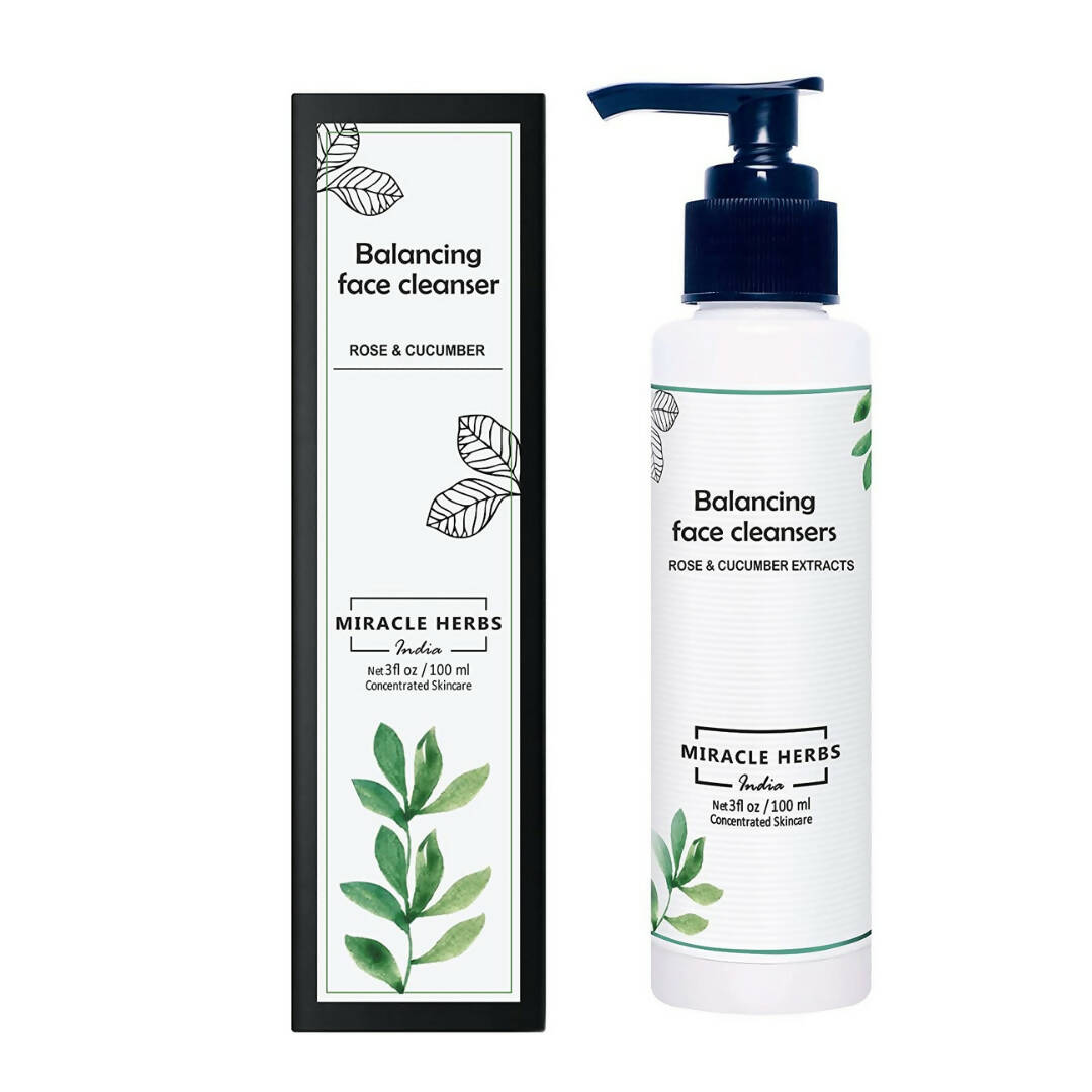 Miracle Herbs Balancing Face Cleanser Rose & Cucumber | Grocsy
