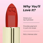 Colors Queen Lippie Stick Matte Lipstick - Hot Red | Grocsy