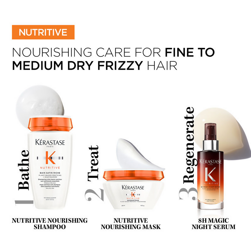 Kerastase Nutritive Riche Shampoo For Dry Hair With Proteins & Niacinamide Vegan | Grocsy