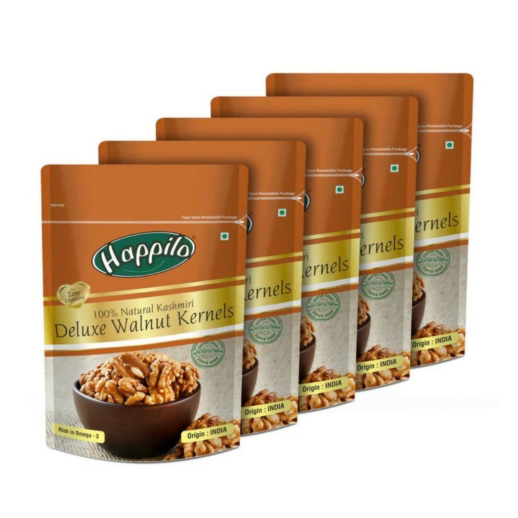 Happilo 100% Natural Deluxe Kashmiri Walnut Kernels | Grocsy