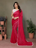 Designer Partywear Red Banglori Fancy Saree - Kanak | Grocsy