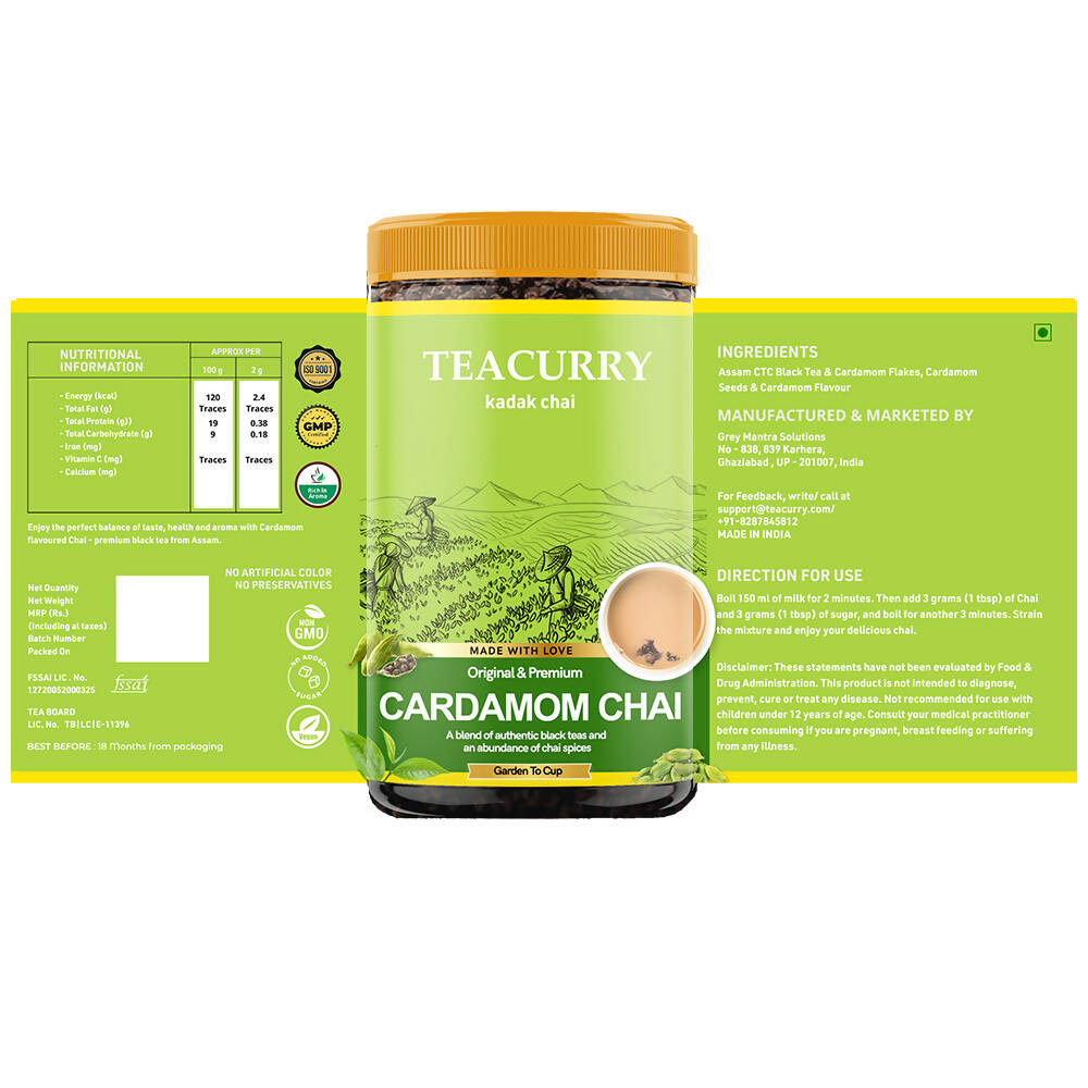 Teacurry Cardamom Chai Powder | Grocsy