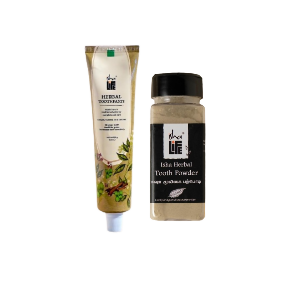 Isha Life Herbal Toothpaste & Tooth Powder Combo | Grocsy