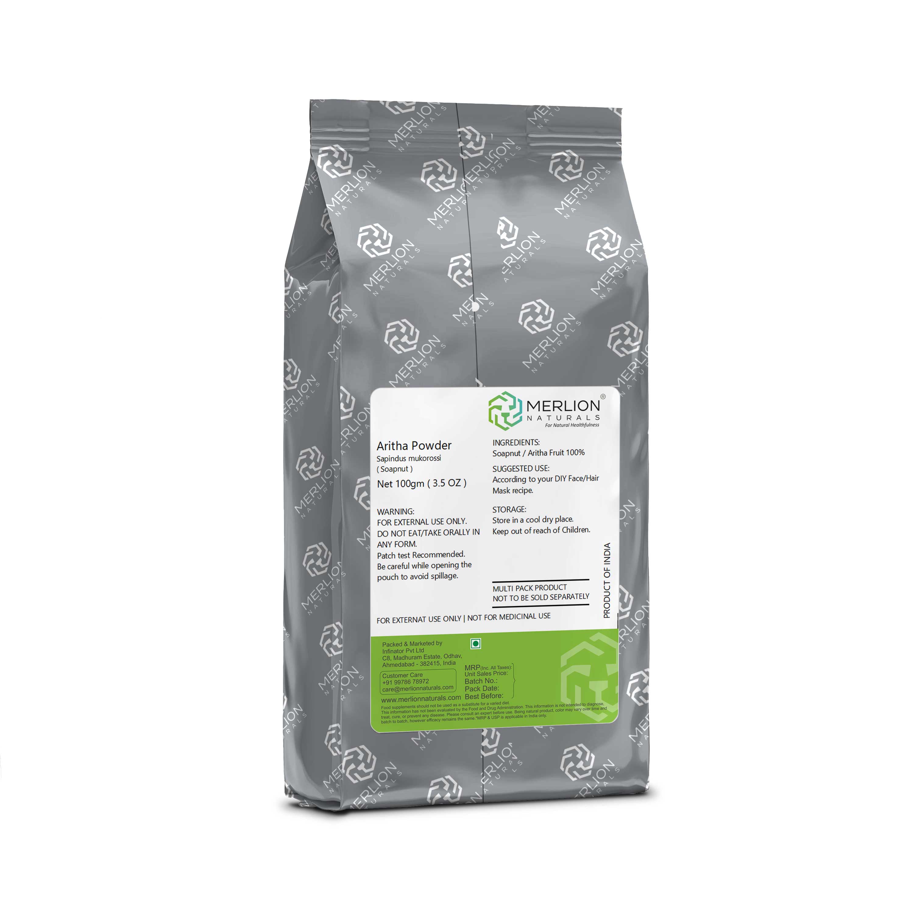 Merlion Naturals Amla Aritha and Shikakai Powder Combo | Grocsy