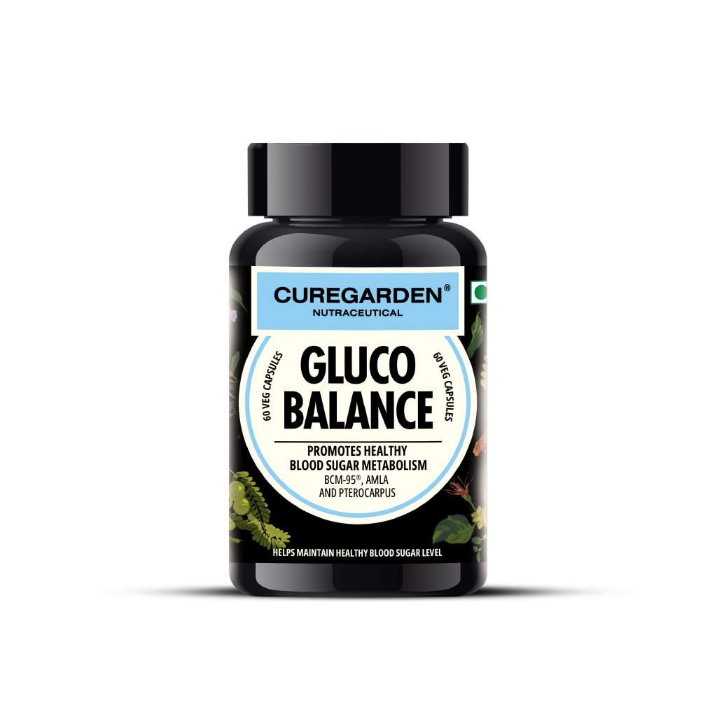 Curegarden Natural Gluco Balance Veg Capsules | Grocsy