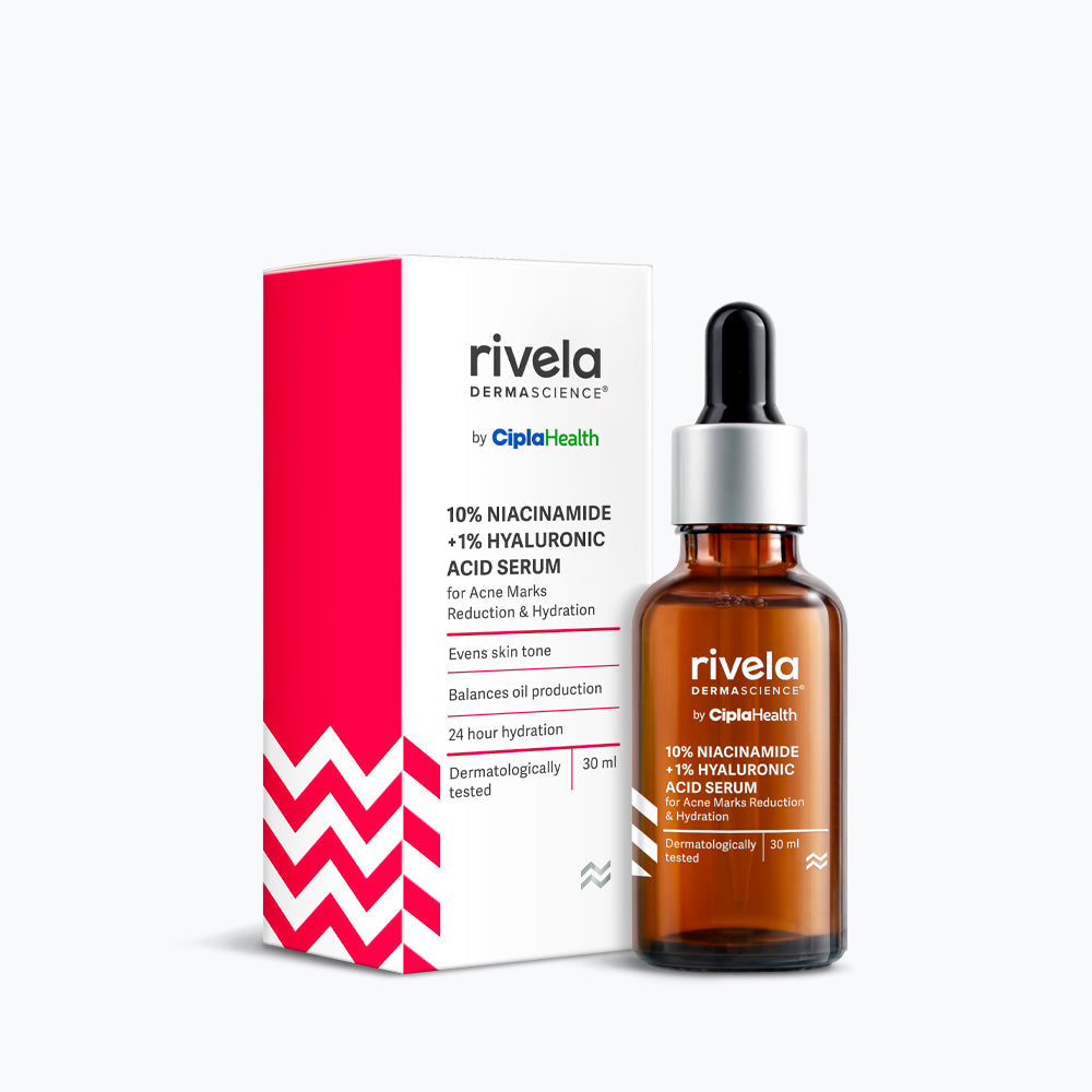Rivela 10% Niacinamide + 1% Hyaluronic Acid Serum | Grocsy