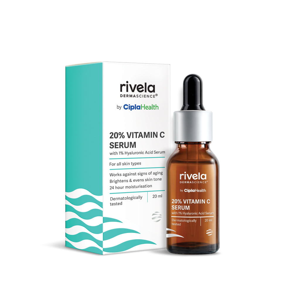 Rivela 20% Vit C Serum with 1% Hyaluronic Acid | Grocsy
