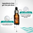 Rivela 20% Vit C Serum with 1% Hyaluronic Acid | Grocsy