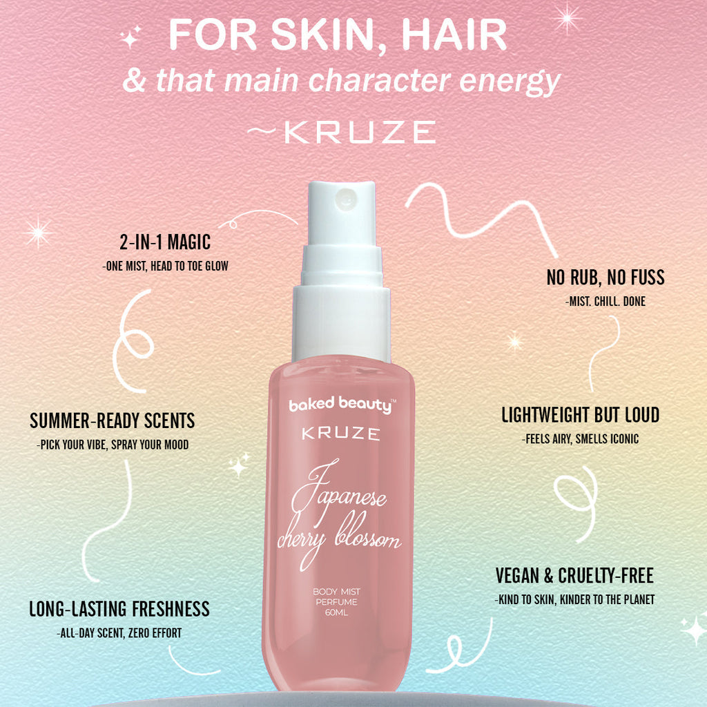 Baked Beauty Kruze Japanese Cherry Blossom Body Mist | Grocsy