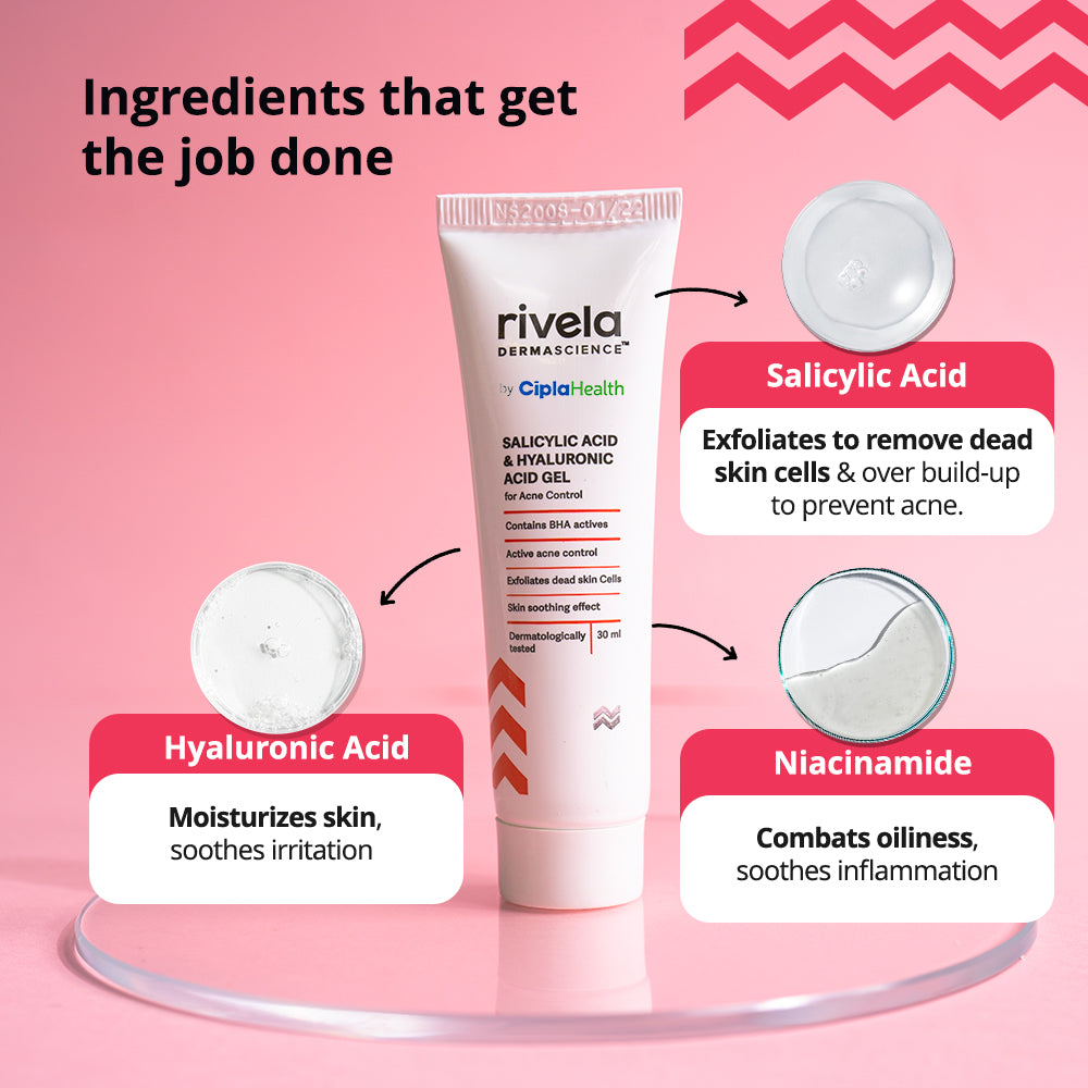 Rivela Salicylic Acid and Hyaluronic Acid Gel | Grocsy