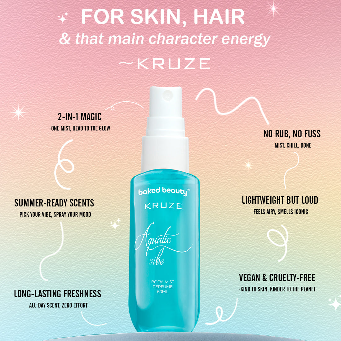 Baked Beauty Kruze Aquatic Vibe Body Mist | Grocsy