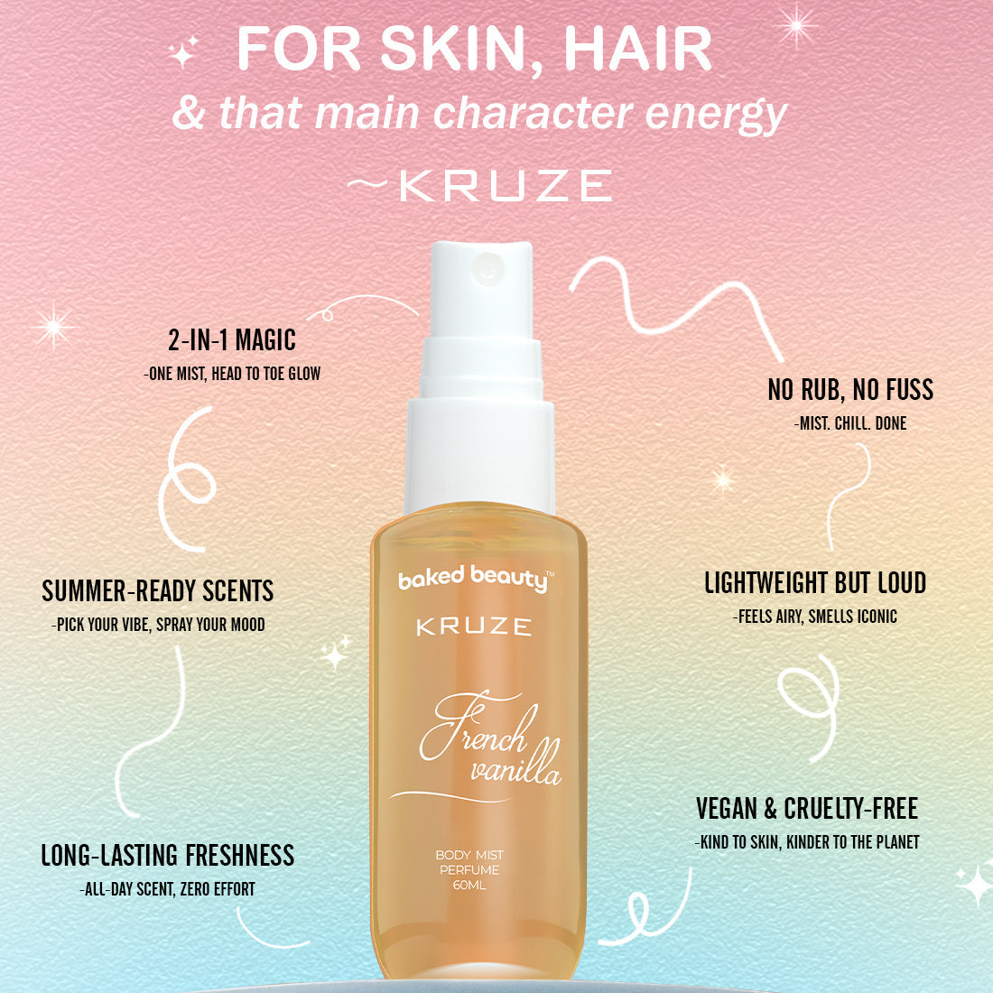 Baked Beauty Kruze French Vanilla Body Mist | Grocsy