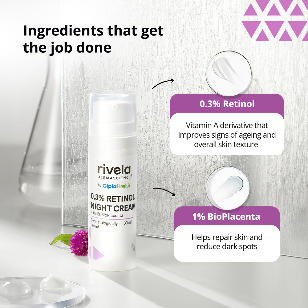 Rivela 0.3% Retinol Night Cream | Grocsy