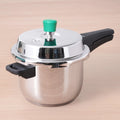The Indus Valley QuicKooker Tri-Steel Stainless Steel Pressure Cooker, Premium Quality, 3 Layer Heavy Bottom, 100% Safe, ISI Certified, Induction & Gas, 3/5 L | Grocsy