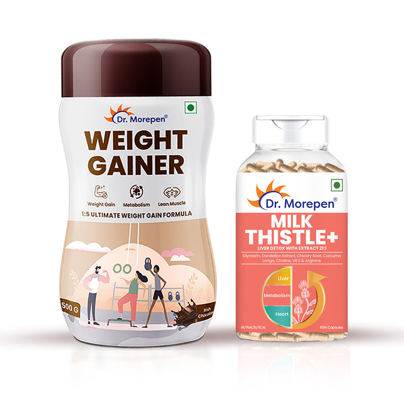 Dr Morpen Milk Thistle + Weight Gainer Combo | Grocsy