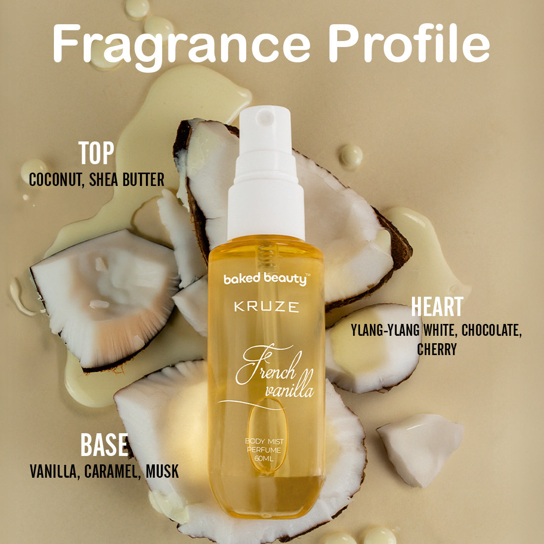 Baked Beauty Kruze French Vanilla Body Mist | Grocsy