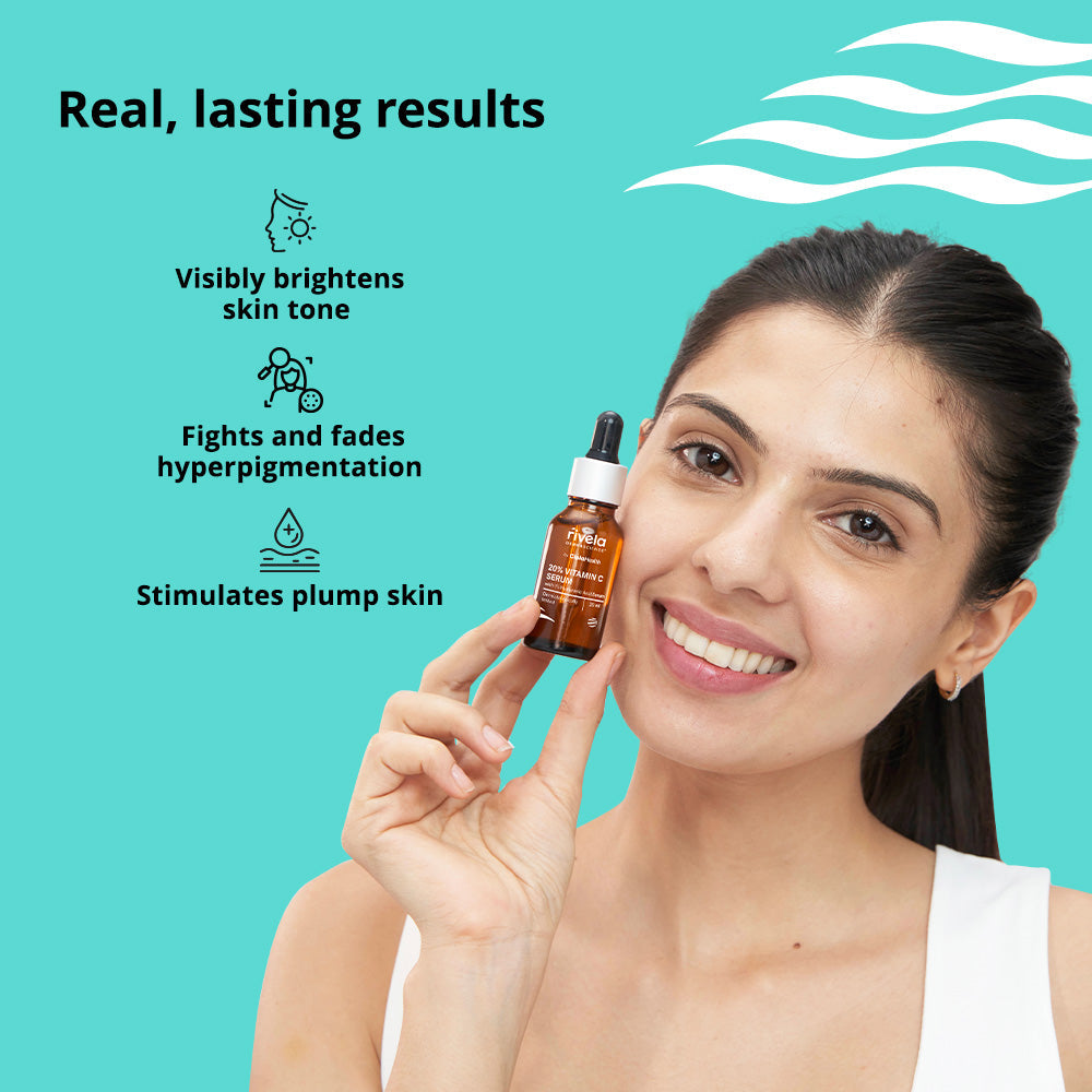 Rivela 20% Vit C Serum with 1% Hyaluronic Acid | Grocsy