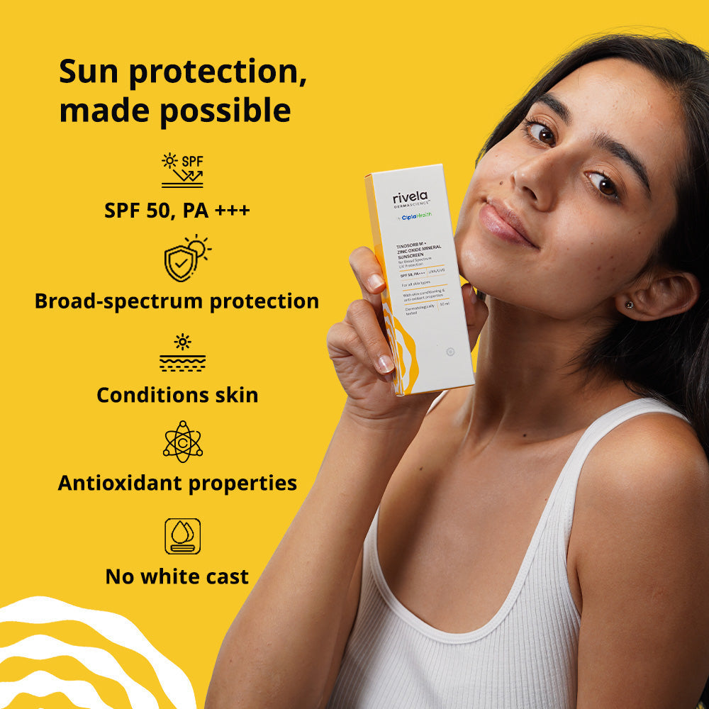 Rivela Tinosorb M + Zinc Oxide Mineral Sunscreen | Grocsy