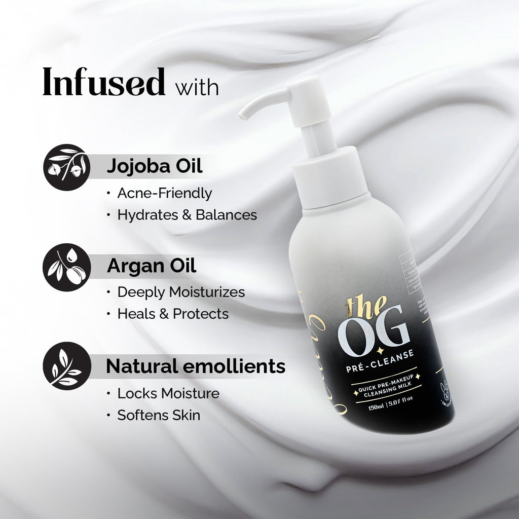 Aflairza The OG Pre-Makeup Cleansing Milk With Jojoba & Argan Oil for Gentle Daily Cleanser & Makeup Prep | Grocsy