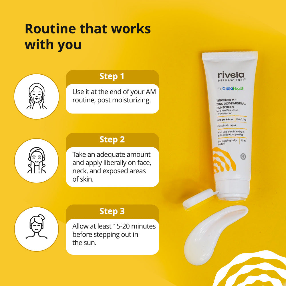 Rivela Tinosorb M + Zinc Oxide Mineral Sunscreen | Grocsy
