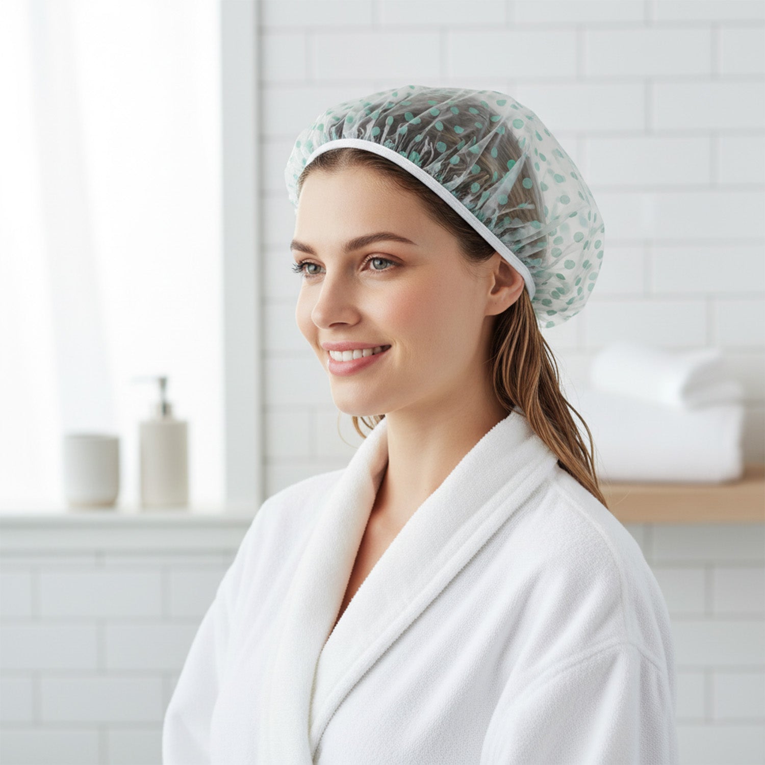 MiDazzle Shower Caps 1S (Reusable) MIHA6313 | Grocsy