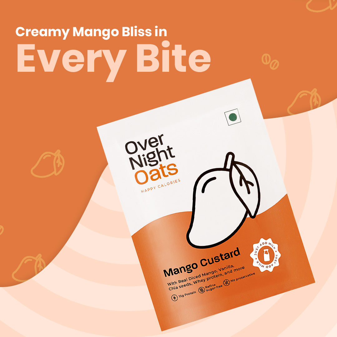 OverNightOats Mango Custard | Grocsy