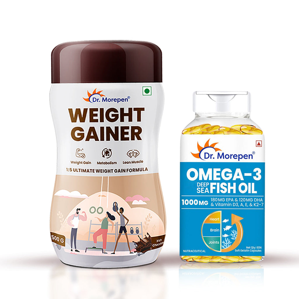 Dr Morpen Omega-3 Deep Sea Fish Oil 1000Mg + Weight Gainer | Grocsy