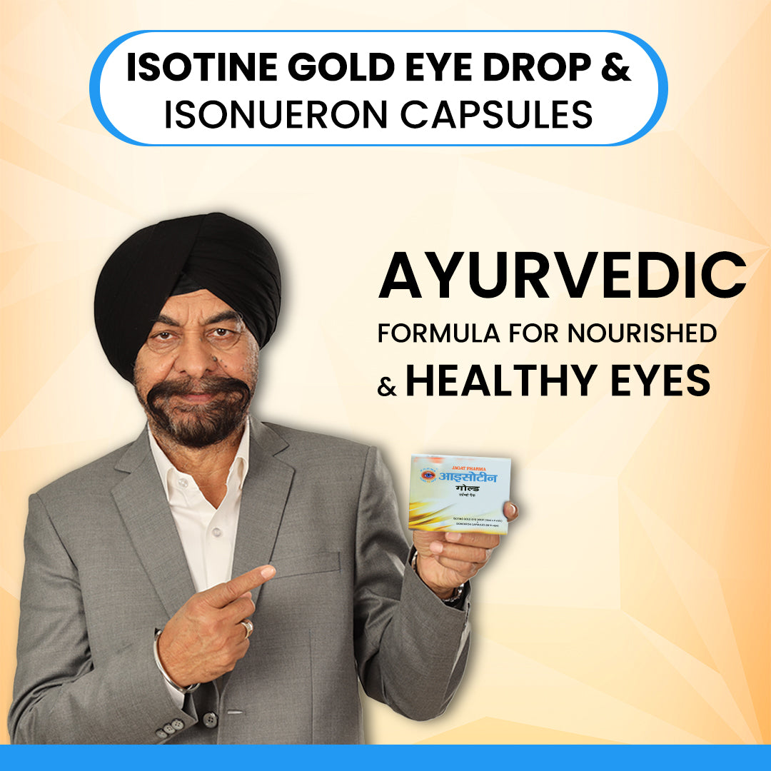 Jagat Pharma Isotine Gold + ISO Pain Relief Roll-On: Eye & Pain Care Combo | Grocsy