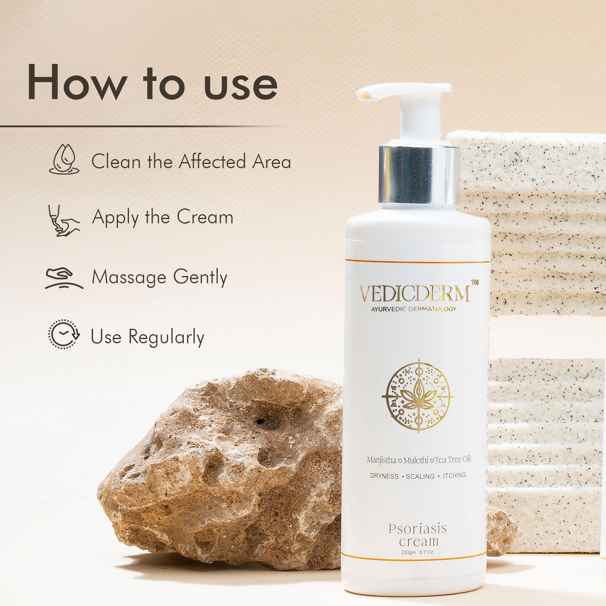 Vedicderm Psoriasis Cream with 2% Bakuchi Extract | Grocsy