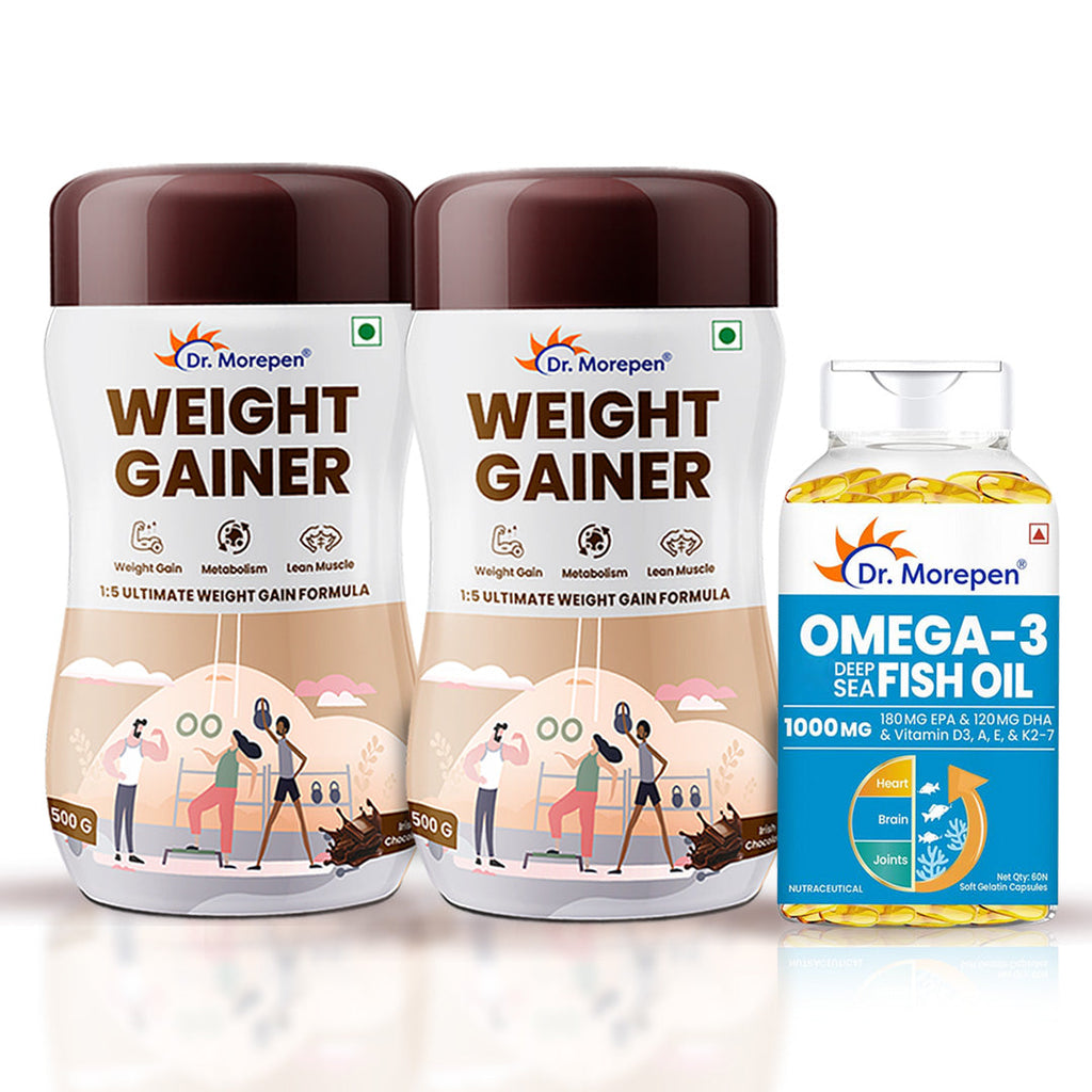Dr Morpen Omega-3 Deep Sea Fish Oil 1000Mg + Weight Gainer | Grocsy
