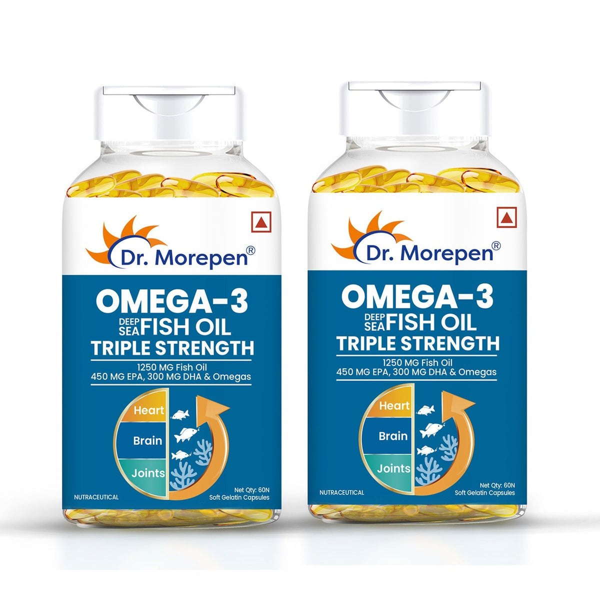Dr Morpen Omega-3 1250Mg Deep Sea Fish Oil Triple Strength Softgel Capsules | Grocsy
